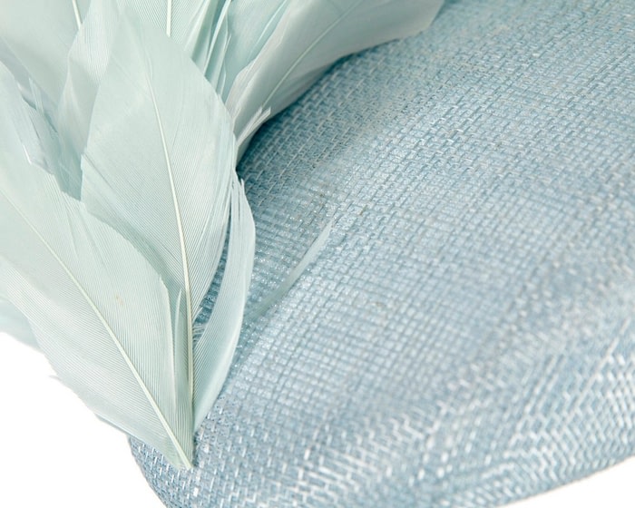 Light blue feather fascinator by Fillies Collection - Image 5