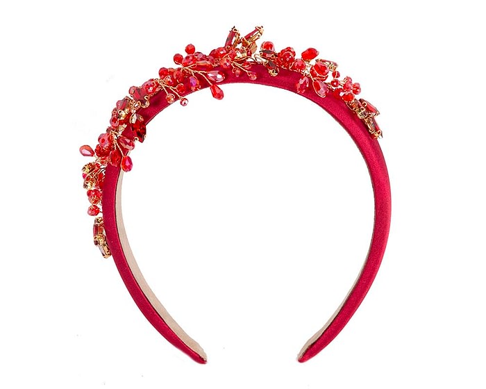 Fascinators Online - Red crystal headband by Max Alexander