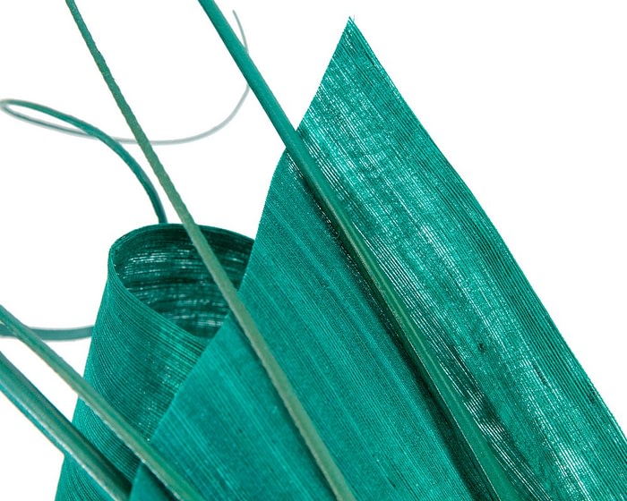 Bespoke teal green fascinator by Fillies Collection - Image 3