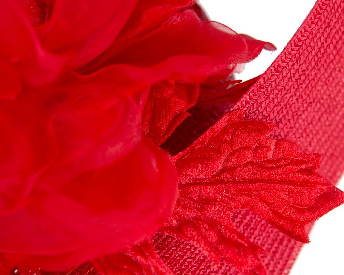 Large red fascinator by Fillies Collection - Image 5