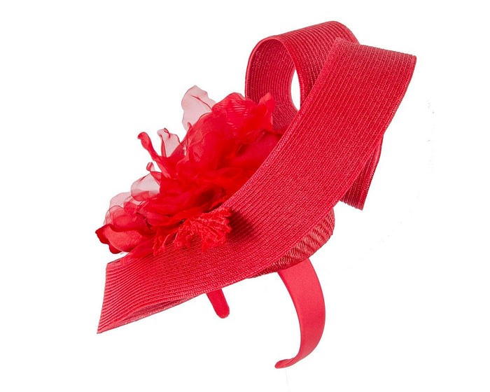 Large red fascinator by Fillies Collection - Image 3