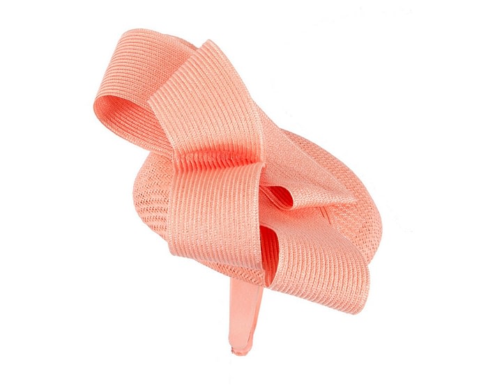 Fascinators Online - Coral racing pillbox fascinator by Fillies Collection