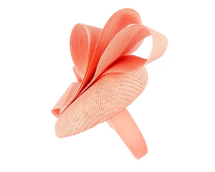 Fascinators Online - Coral racing pillbox fascinator by Fillies Collection