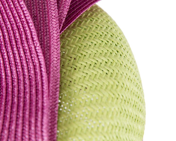 Lime & Fuchsia racing pillbox fascinator by Fillies Collection - Image 5
