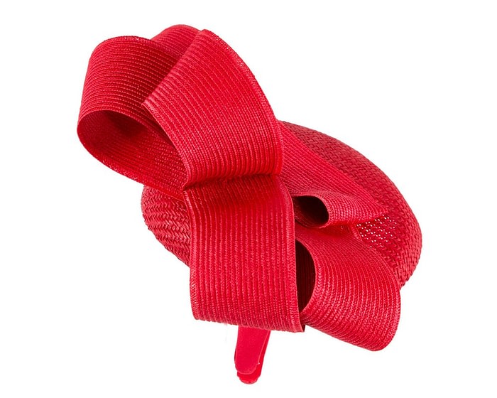 Red racing pillbox fascinator by Fillies Collection - Image 4