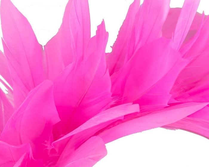 Hot Pink feather bunch fascinator by Max Alexander - Image 3