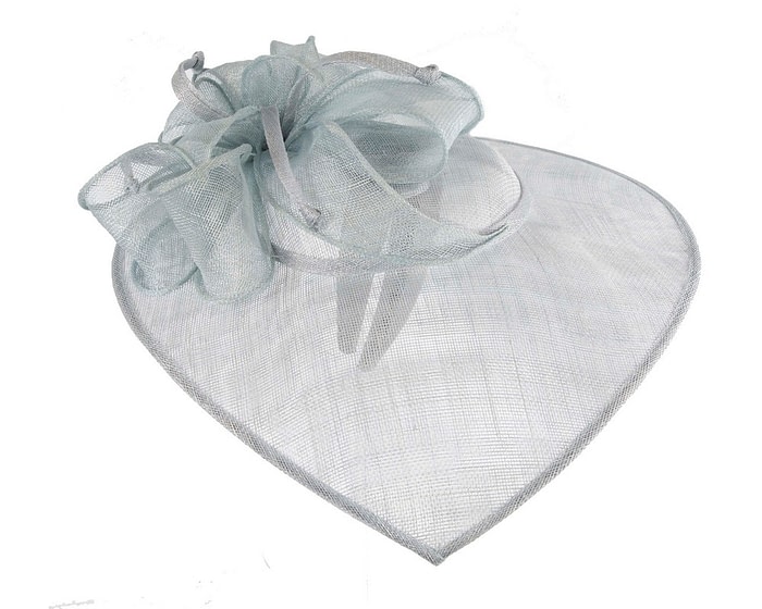 Wide brim light blue sinamay fascinator hat by Max Alexander - Image 4