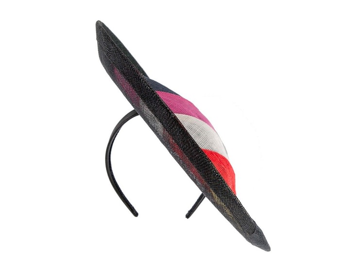 Large stripy sinamay fascinator by Max Alexander - Image 4