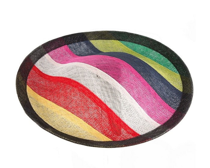 Large stripy sinamay fascinator by Max Alexander - Image 3