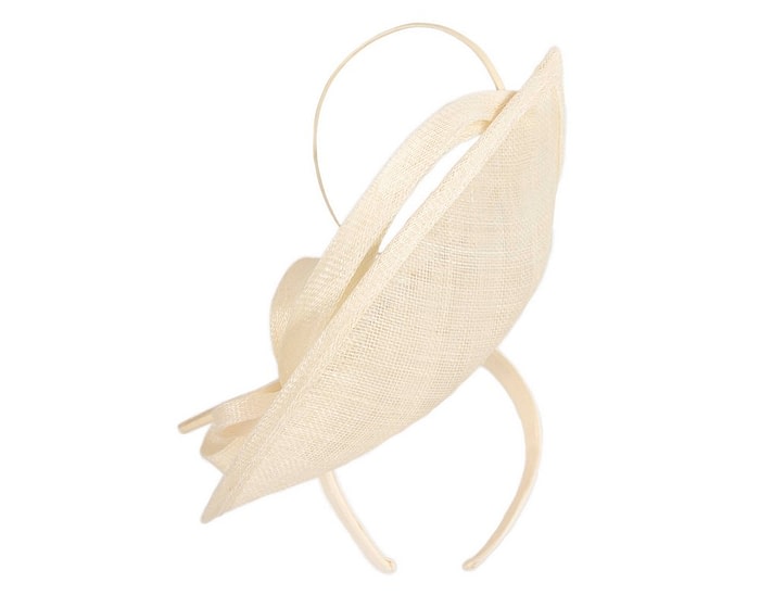 Fascinators Online - Cream sinamay racing fascinator by Max Alexander