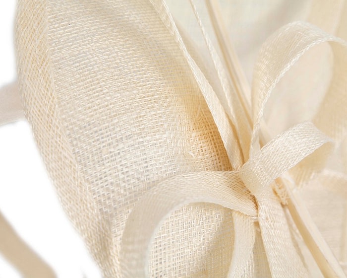 Cream sinamay racing fascinator by Max Alexander - Image 5