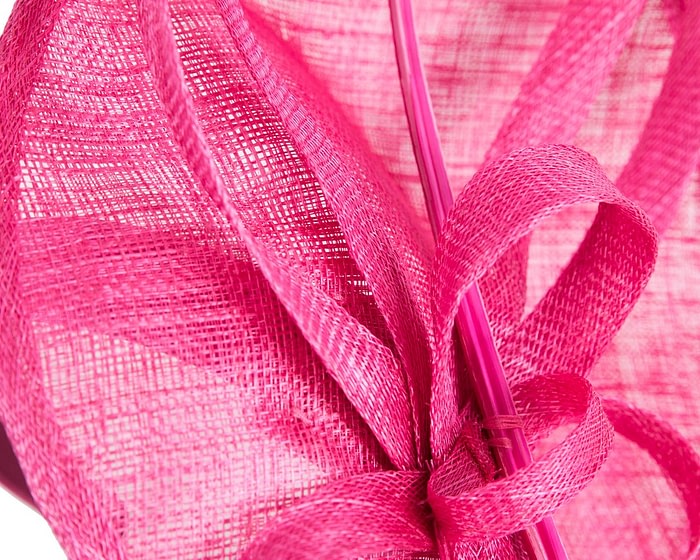 Fuchsia sinamay racing fascinator by Max Alexander - Image 5