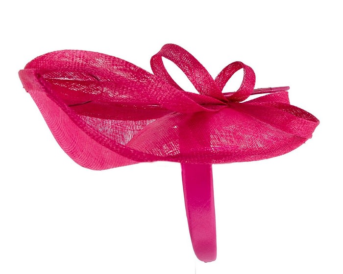 Fuchsia sinamay racing fascinator by Max Alexander - Image 4