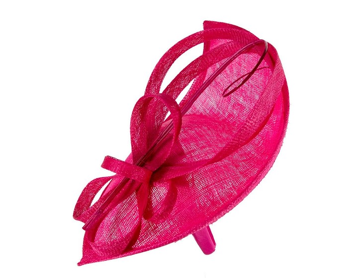 Fuchsia sinamay racing fascinator by Max Alexander - Image 3