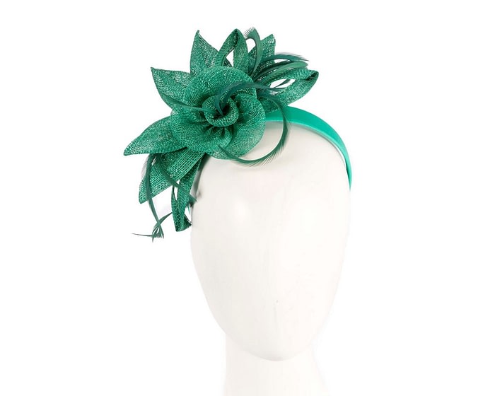 Green flower fascinator by Max Alexander