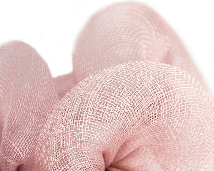 Dusty pink sinamay flower fascinator by Max Alexander - Image 3