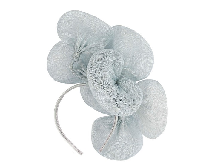 Fascinators Online - Light blue sinamay flower fascinator by Max Alexander