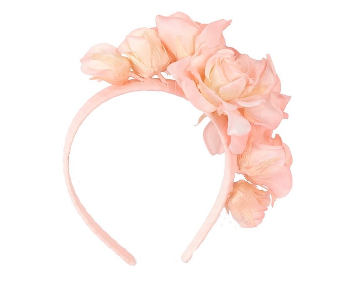 Blush flower headband fascinator by Max Alexander - Image 4