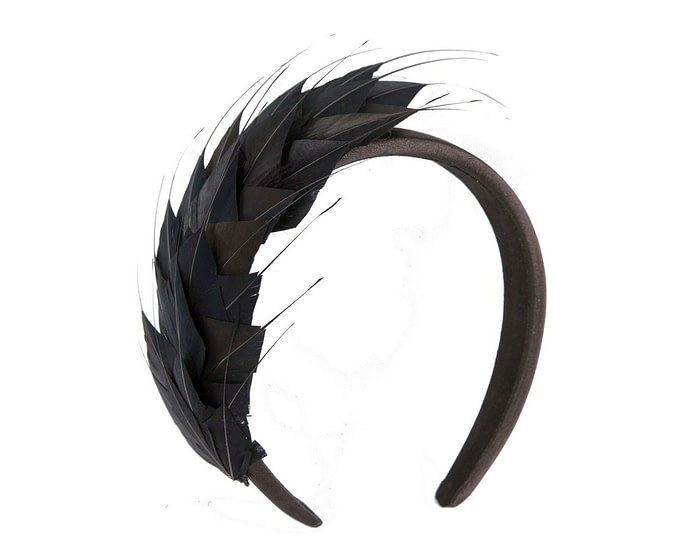 Black feather headband by Max Alexander - Image 2