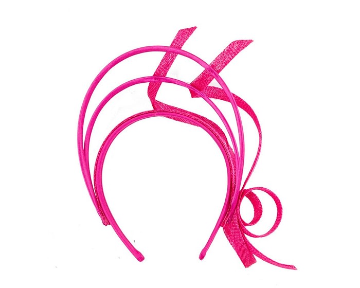 Fuchsia crown fascinator headband - Image 4