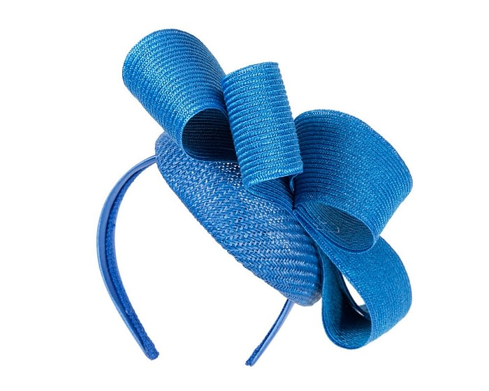 Royal blue racing pillbox fascinator by Fillies Collection - Image 6