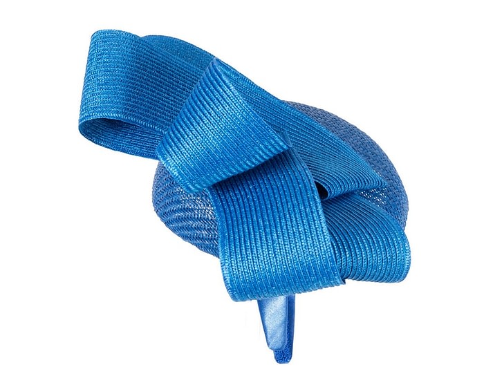 Royal blue racing pillbox fascinator by Fillies Collection - Image 4