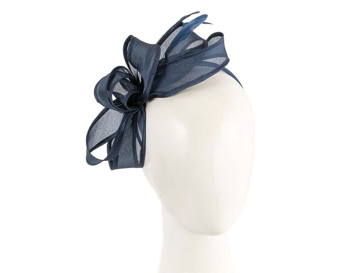 Small navy racing fascinator by Max Alexander