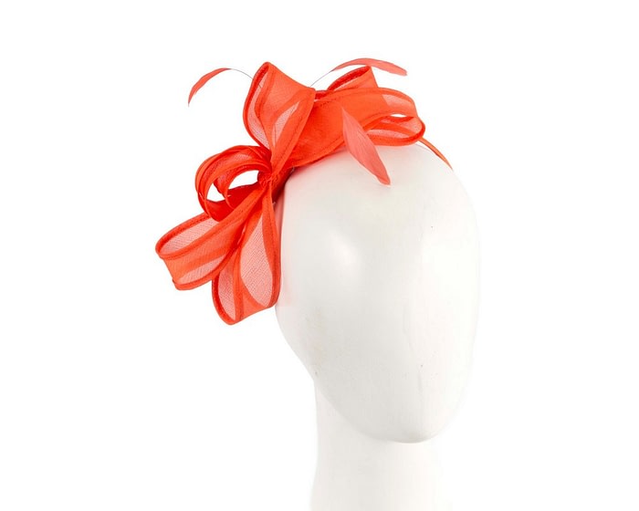 Small orange racing fascinator by Max Alexander
