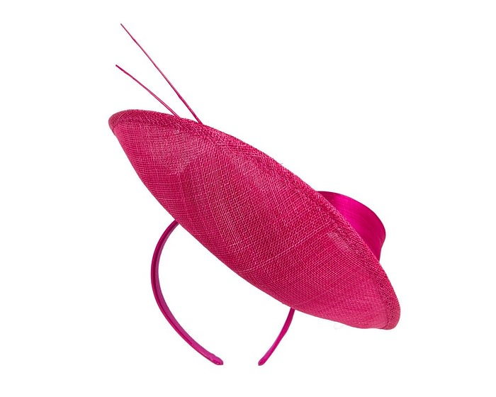 Bespoke fuchsia sinamay fascinator by Max Alexander - Image 4
