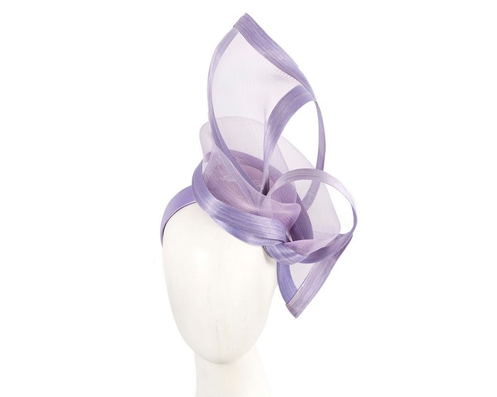 Edgy lilac fascinator by Fillies Collection