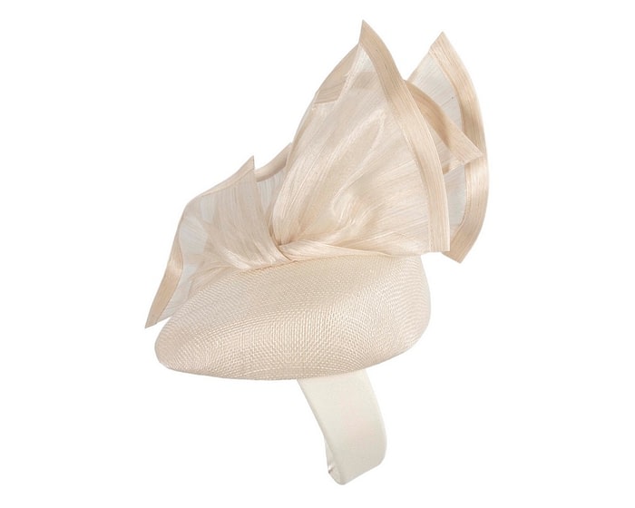 Bespoke cream racing pillbox fascinator by Fillies Collection - Image 3