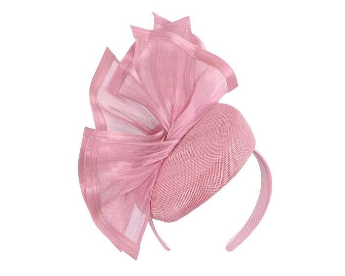 Bespoke dusty pink racing pillbox fascinator by Fillies Collection - Image 2