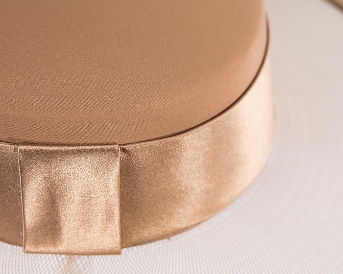 Coffee boater hat by Cupids Millinery Melbourne - Image 4
