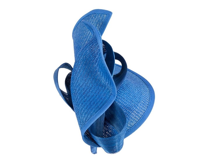 Royal blue fascinator with bow by Fillies Collection - Image 4