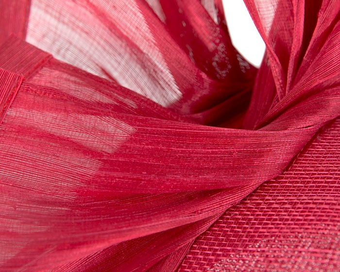 Bespoke red racing pillbox fascinator by Fillies Collection - Image 5