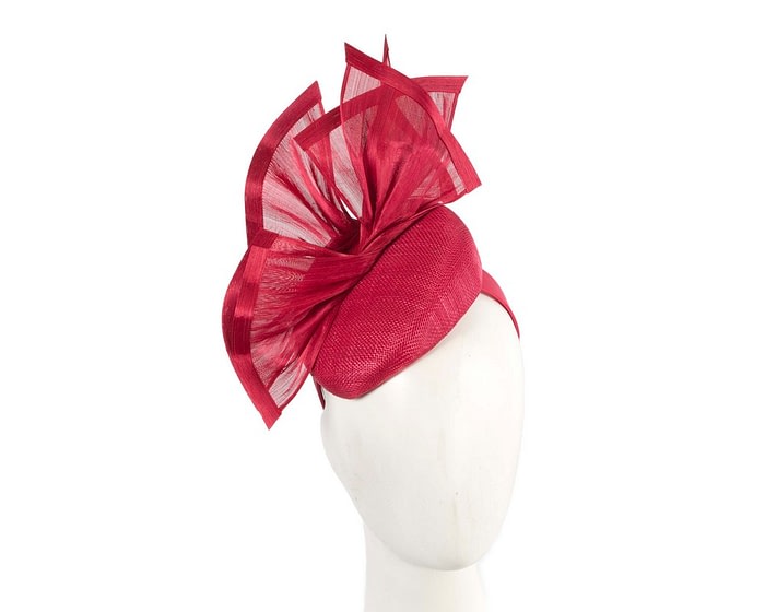 Fascinators Online - Bespoke red racing pillbox fascinator by Fillies Collection