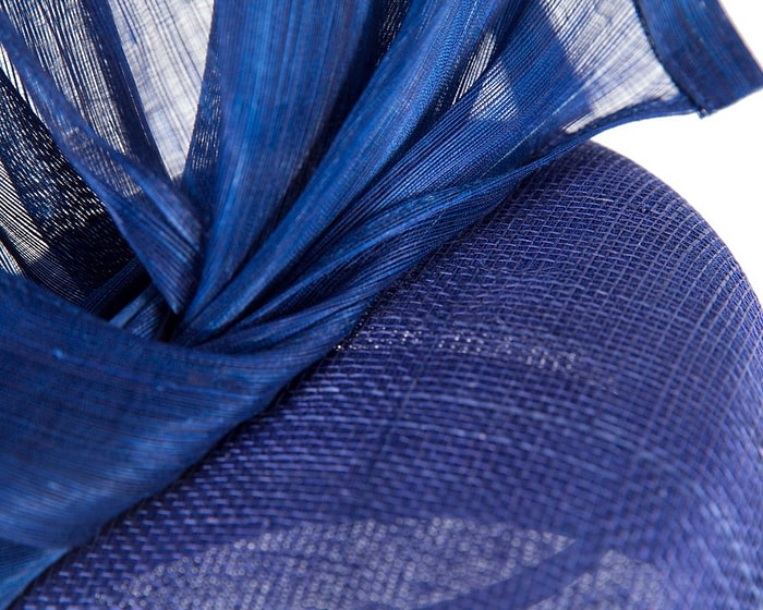 Bespoke royal blue racing pillbox fascinator by Fillies Collection - Image 5