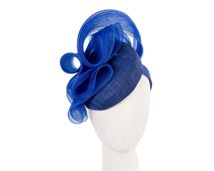 Large royal blue fascinator by Fillies Collection