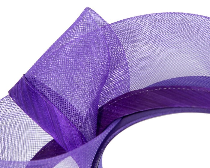 Purple racing fascinator headband by Fillies Collection - Image 3
