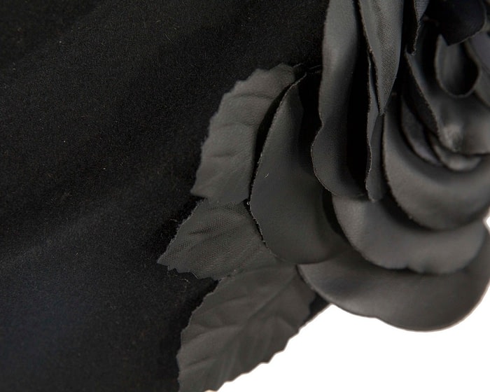 Black winter fashion beret by Fillies Collection - Image 5