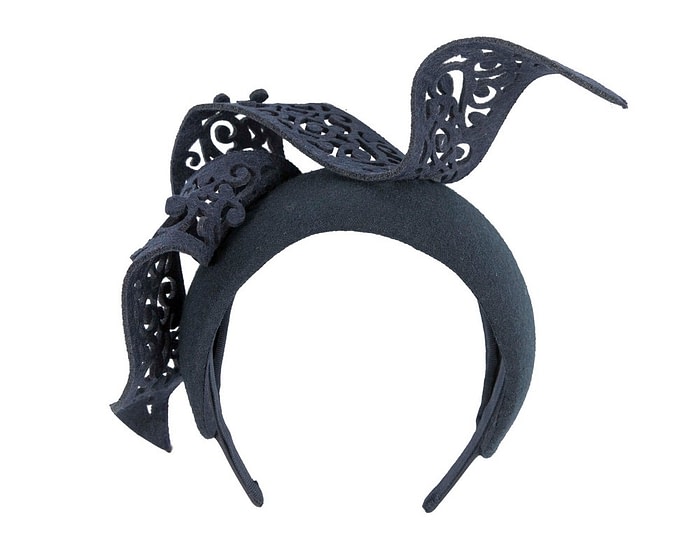 Navy winter fascinator headband - Image 4