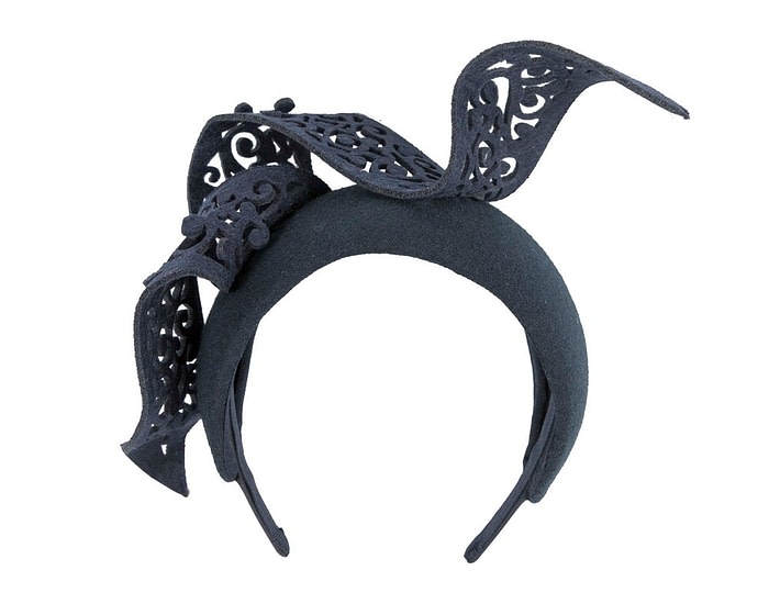 Fascinators Online - Navy winter fascinator headband