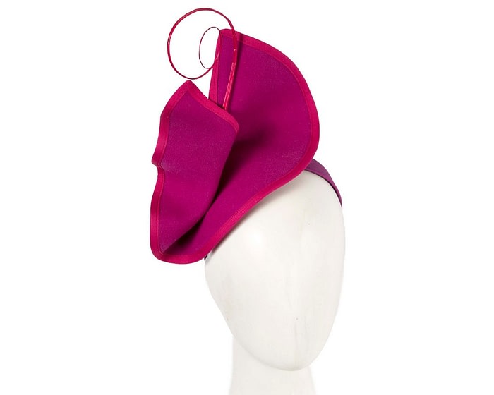 Fuchsia felt winter fascinator by Fillies Collection