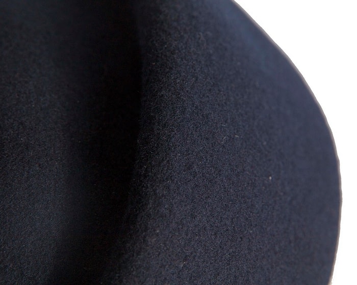 Designers dark navy felt winter fashion hat by Max Alexander - Image 5