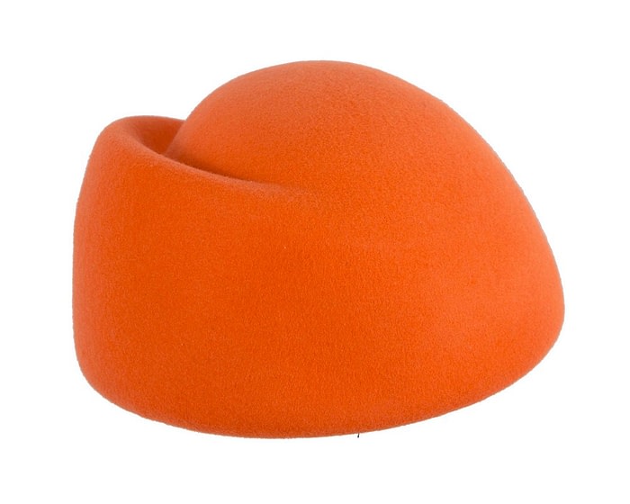 Fascinators Online - Designers orange felt winter fashion hat by Max Alexander