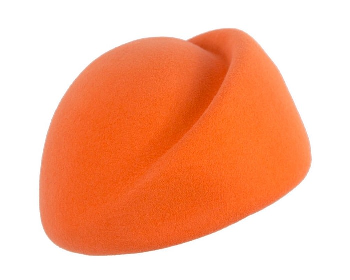 Fascinators Online - Designers orange felt winter fashion hat by Max Alexander