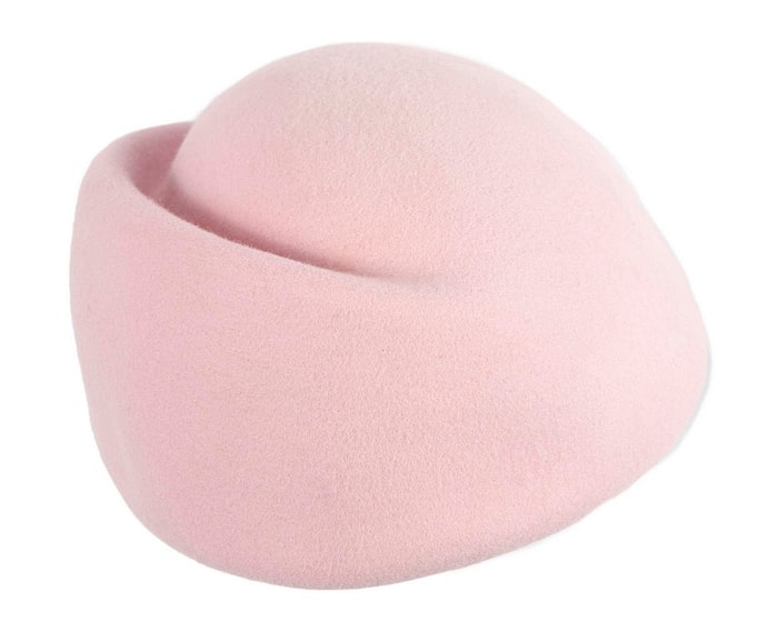 Fascinators Online - Designers pink felt winter fashion hat by Max Alexander