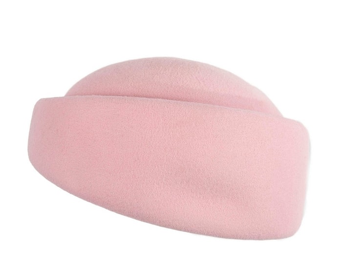 Fascinators Online - Designers pink felt winter fashion hat by Max Alexander