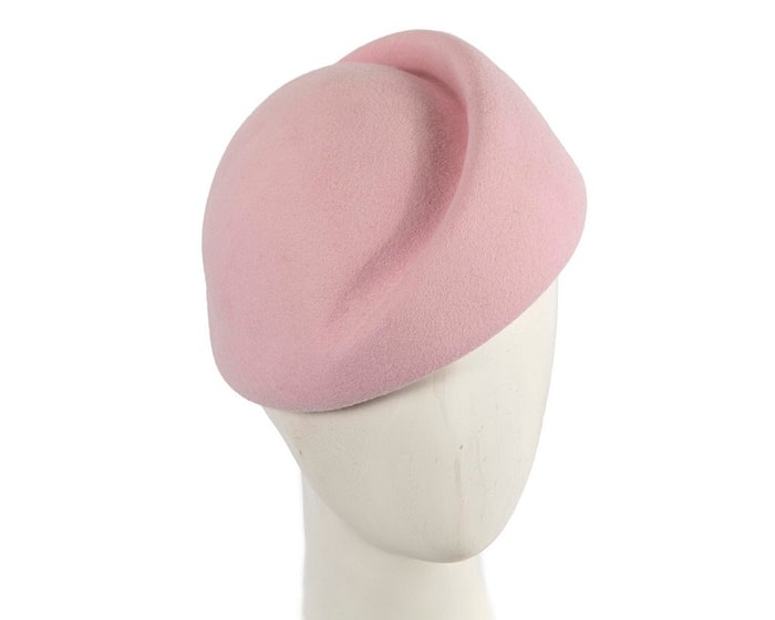 Fascinators Online - Designers pink felt winter fashion hat by Max Alexander