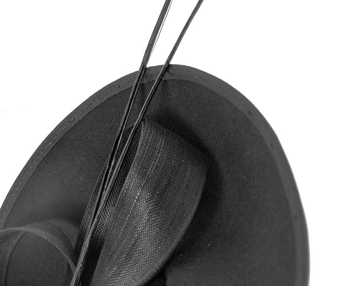 Bespoke black winter fascinator by Max Alexander - Image 3